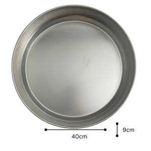 Round Oven Tray 40 cm Stainless Steel 18/10