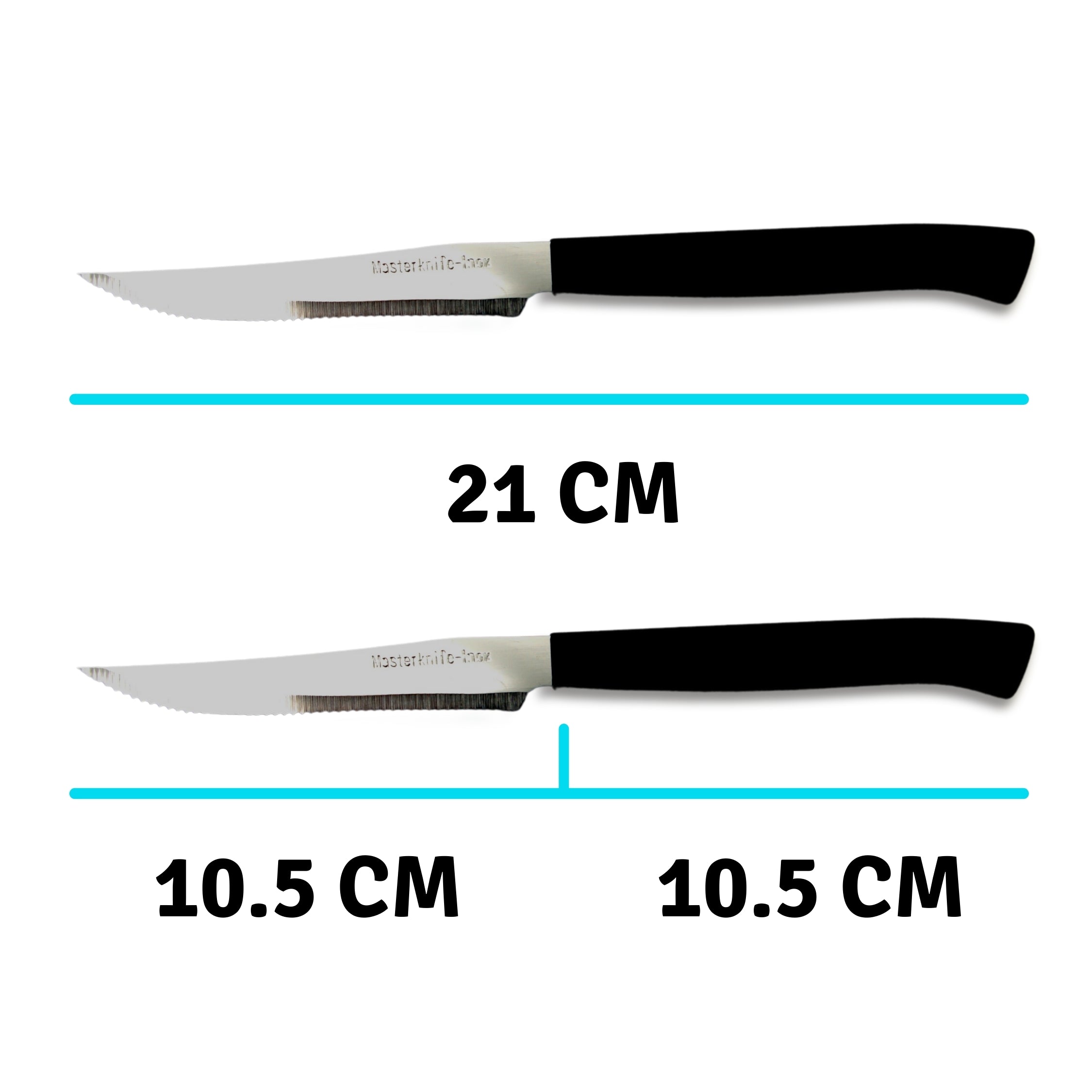 Dining knife with black handle